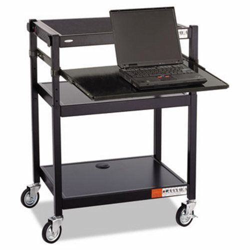 Safco steel projector cart, 27-1/4w x 18-1/4d x 36-1/2h, black (saf8934bl) for sale