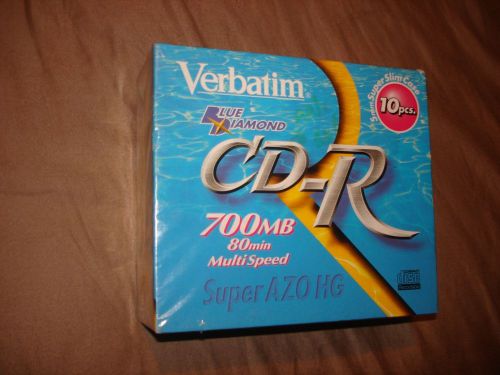 verbatim 700 mb,80 mins multi speed cds(10)pcs pack