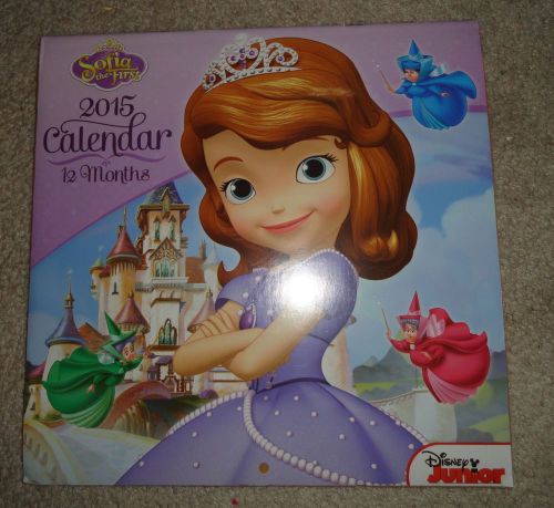 2015 12 Month Sofia the First 10x10 Kids Wall Calendar NEW &amp; SEALED Cartoon