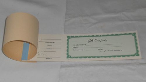 25Count Gift Certificate Book with Receipt - NEW