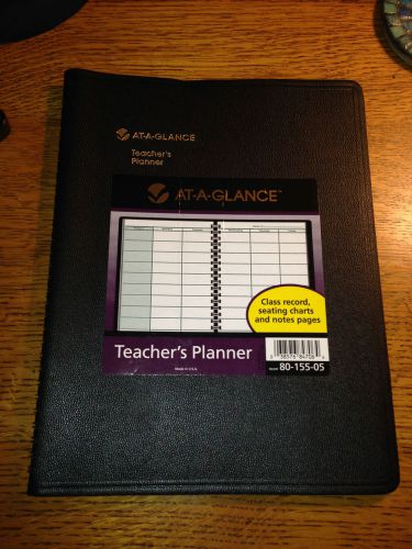 AT-A-GLANCE TEACHER&#039;S PLANNER 80-155-05 CLASS RECORDS SEATING CHARTS NOTES PAGES