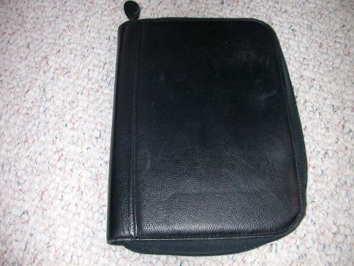 Day-Timer Black genuine Leather Desk Planner Binder 7-ring