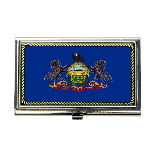 Pennsylvania State Flag Business Credit Card Holder Case