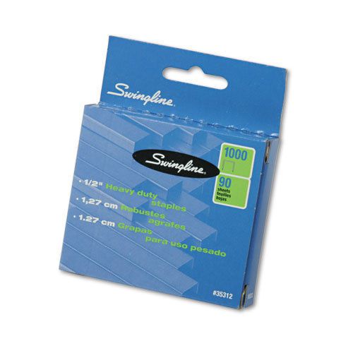 Swingline Heavy Duty Staples, 1/2&#034;, 90 Sheet Capacity, 1000/Pack