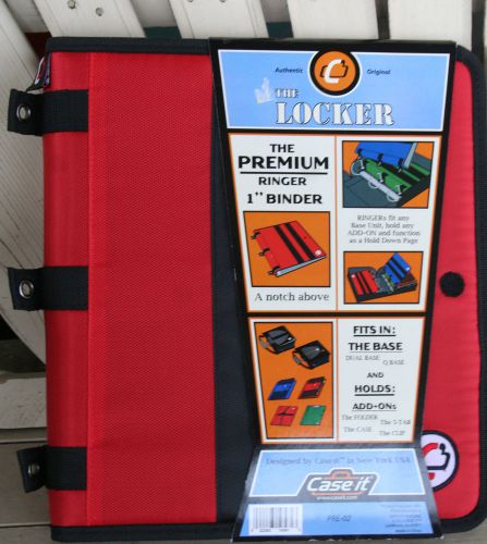 Case-It PRE-02 3-Ring Premium Ringer 1&#034; Binder - Red - NEW