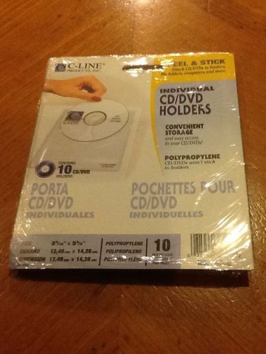 C-Line Self-Adhesive CD/DVD Pockets, 10/Pack, PK - CLI70568