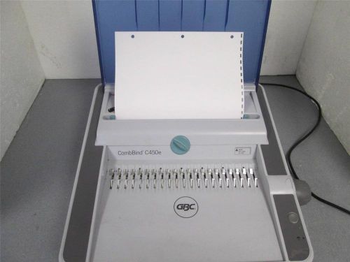 GBC C450e  CombBind Electric Comb Binder/Paper Punch; 120V; 2.5A; 60Hz