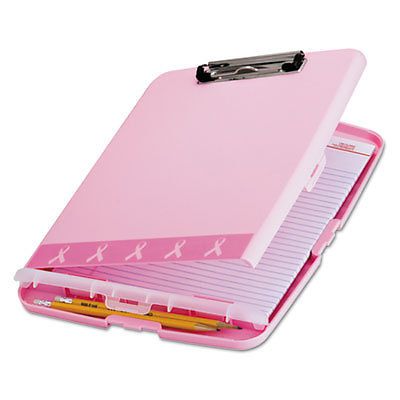 Breast Cancer Awareness Clipboard Box, 3/4&#034; Capacity, 8 1/2 x 11, Pink