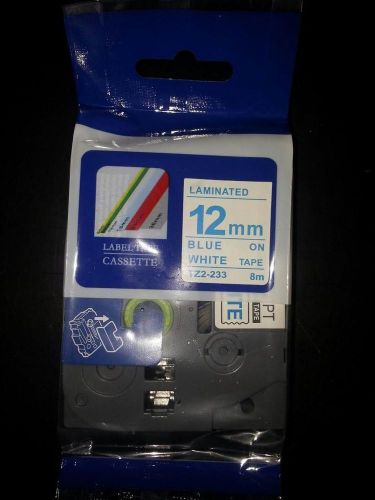 Compatible Brother TZ-231 P-Touch Laminated Blue on White Tape 12mm 8m TZE-231