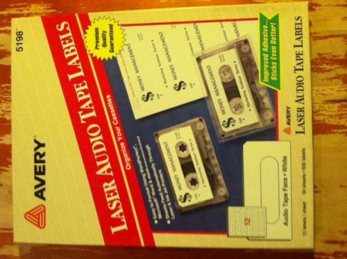 Avery laser audio tape labels 5198 for sale