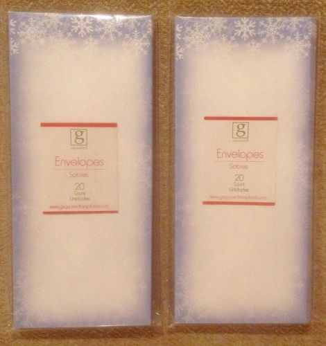 NEW Snowflake Design #10 Envelopes 40 Count