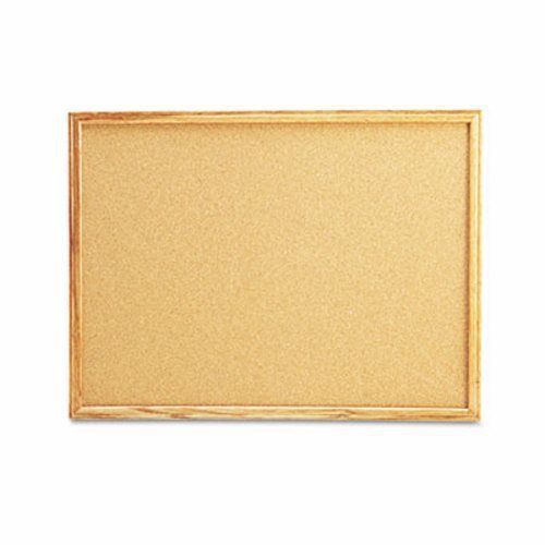 Universal Cork Bulletin Board, 24 x 18, Natural, Oak-Finished Frame (UNV43602)