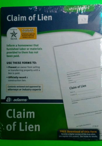 Real estate, claim of lien