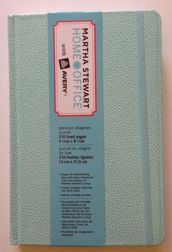 (2) Martha Stewart Home Office Journal Premium Shagreen Journal Blue SHIPS FREE