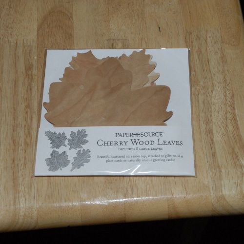 PAPER SOURCE CHERRY WOOD LEAVES 8 BRAND NEW SEALED $8.50 STATIONARY