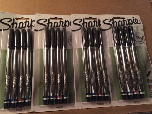 Sharpie Pen Medium Point Pen, 4 Colored Ink Pens (1764002) LOT OF 4