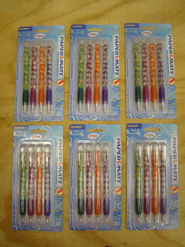 6 Packs (24 Pens) *New In Package* Paper Mate Assorted Ink Retractable