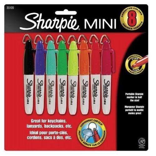 Sanford mini markers - black, red, blue, green, lime, orange, aqua, (35109pp) for sale