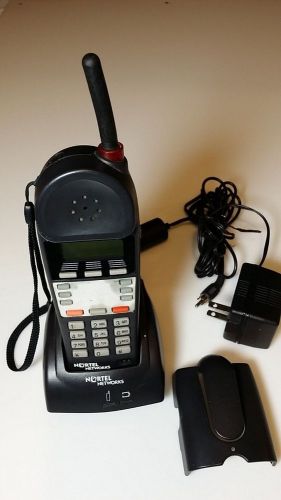 Nortel Norstar T7406 Cordless Handset, Charger, 2 Batteries, Beltclip~Charcoal