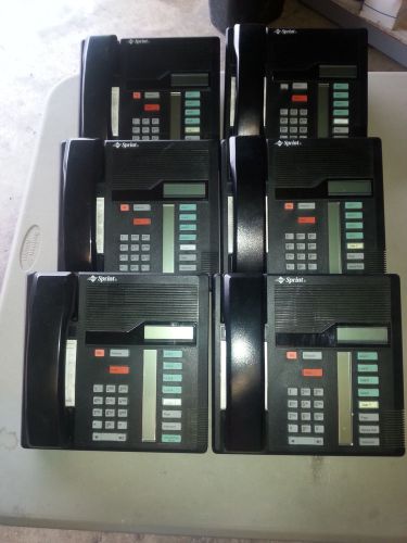 LOT OF (6) NORSTAR M7208 BLACK TELEPHONES