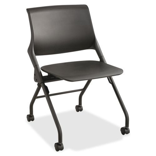 Saf4390plbl nesting chair, plastic seat, 22&#034;x23&#034;x33-1/2&#034;, black for sale