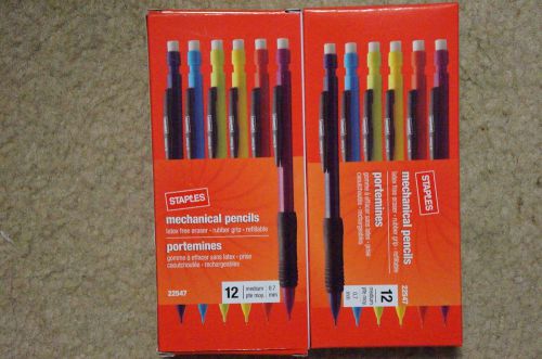 24 STAPLES MECHANICAL PENCIL (MEDIUM 0.7mm) 22547