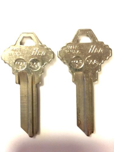 Pair of Schlage SC8 5pin KEY BLANKS Ilco 1145E Axxess 89