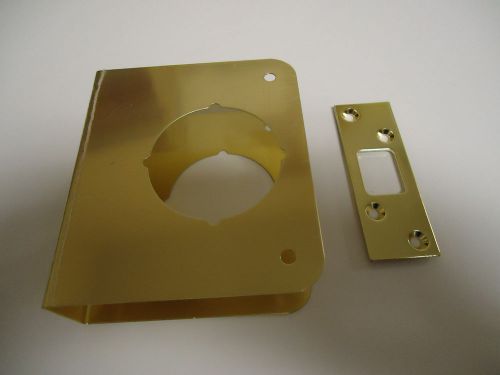 Entry deadbolt door repair cover brass 2-3/8&#034; backset 1-3/8&#034; door thickness for sale