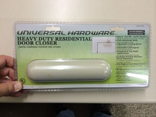 Universal Hardware Heavy-Duty White Residential Door Closer