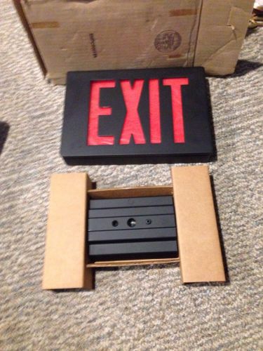 Exit sign - specification-grade die-cast aluminum - new in box with mounting for sale