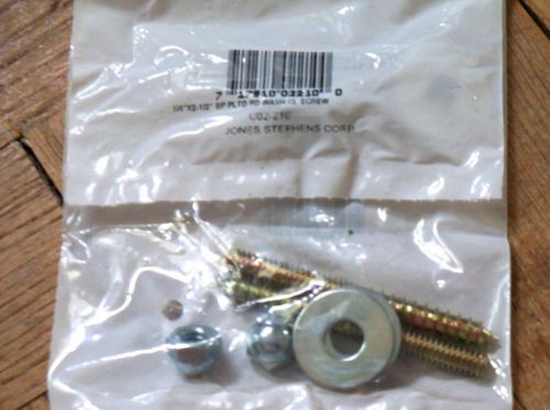 Jones Stephens Brass Plated Closet Screws with Round Washers Box of 80 C02210