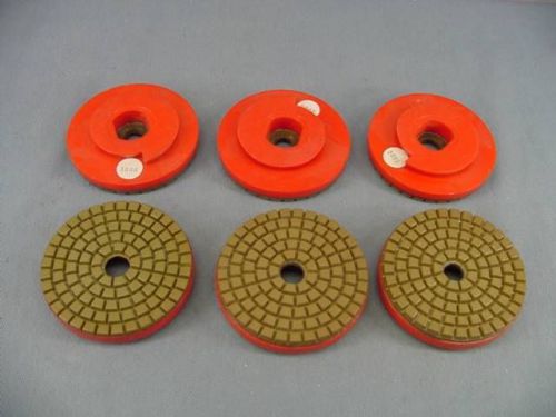 4” x-cell wet diamond polishing disc / pad #3000 grit snail-lock adapter (31x6) for sale