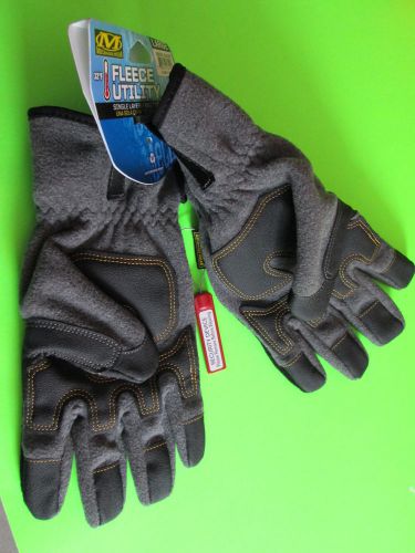 NWT MECHANIX BLACK/GREY FLEECE UTILITY GLOVES SIZE LARGE SINGLE LAYER