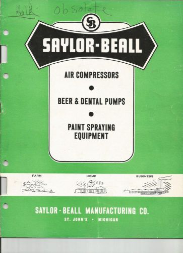 1950s SAYLOR BEALL AIR COMPRESSOR BROCHURE ST JOHNS MICHIGAN #3