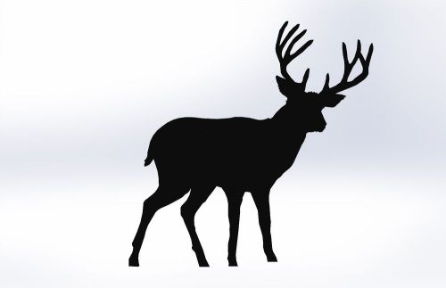 Deer buck STYLE_002 CNC Plasma, laser, router .dxf clip art
