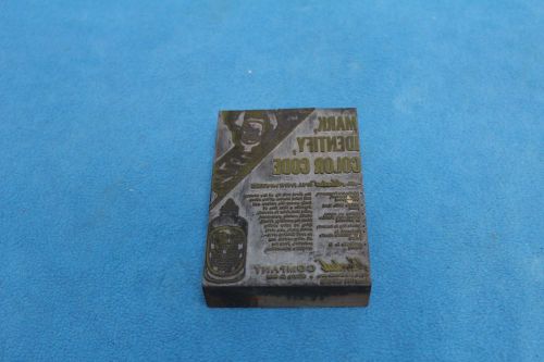 Letterpress Printing Printers Block 3.5&#034; x 5&#034; Mark Identify Ball Point Markers