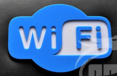 Acrylic WiFi window door Decal Sticker cafe shop sign skyblue