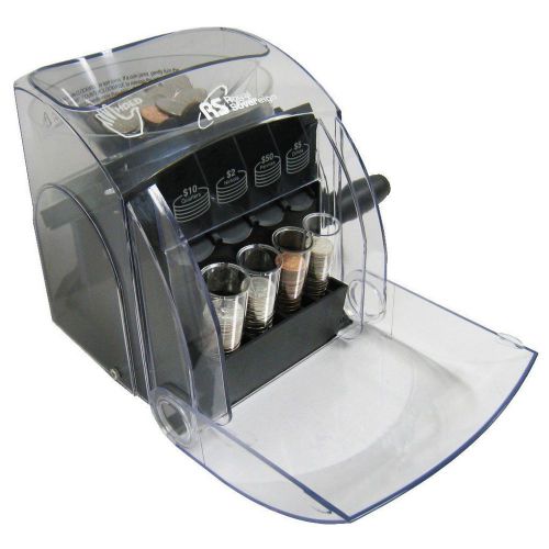 New royal sovereign sort &#039;n save manual coin sorter black/clear  digital counter for sale