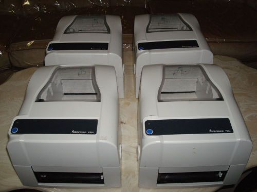 Lot of 4 Intermec EasyCoder PF8t Thermal Printer for Parts or Repair.