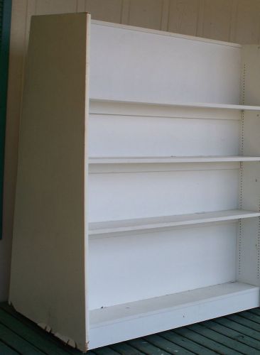 Wood Shelf Fixture Store Display - Hidden Wheels - Adjustable.Shelves - Nice