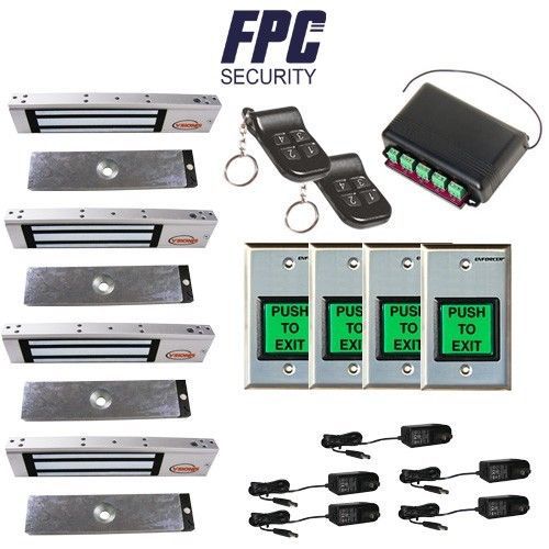 FPC-5011 4 door Access Control outswinging door 300lbs Electromagnetic lock kit