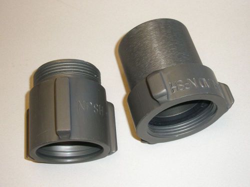 1-1/2&#034; npsh (pipe thread) mill/fire hose coupling set dj aluminum for sale