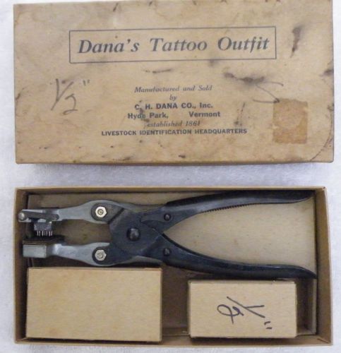 Vintage Antique Farm Livestock Tool DANA&#039;S TATTOO OUTFIT Rare