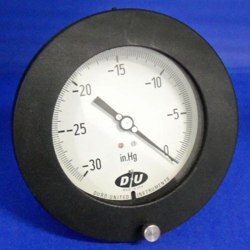 DURO UNITED INSTRUMENTS 0 TO -30 1/2&#034; NPT PRESSURE GAUGE, NNB