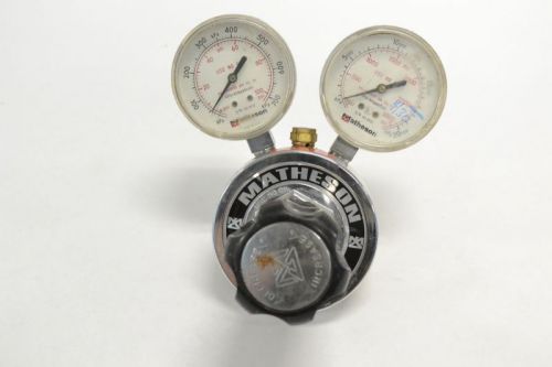 MATHESON 8-580 TWIN GAUGE 3000PSI 1/4 IN PNEUMATIC GAS REGULATOR B255367