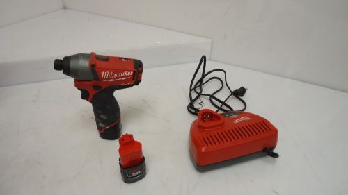 Milwaukee m12 fuel 12v 2453-20 1/4&#034; hex impact driver kit for sale
