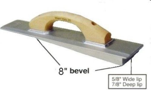 NEW Concrete Hand Float w/Bevel Magnesium 8&#034; Bevel 16&#034; x 3.25&#034; Kraft Tool