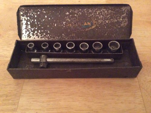 Vintage antique craftsman vanadium 9/32 drive socket set 5868/6113 for sale