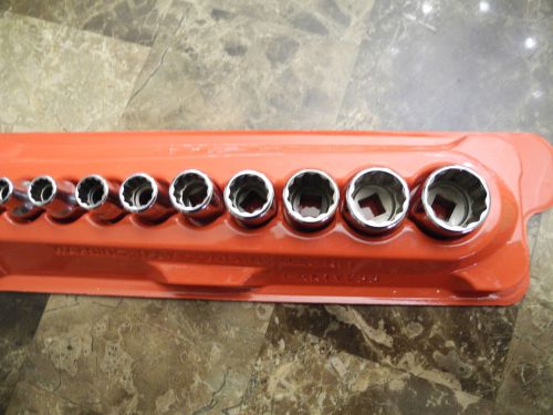 Snap On 10 Piece Standard Socket Set 1/4&#034; Drive Sizes 3/16&#034; - 9/16&#034; 6 Point