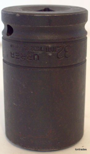 Urrea Tools Mexico 3/4&#034; Deep Impact Socket 32mm 6-Point Metric Axle